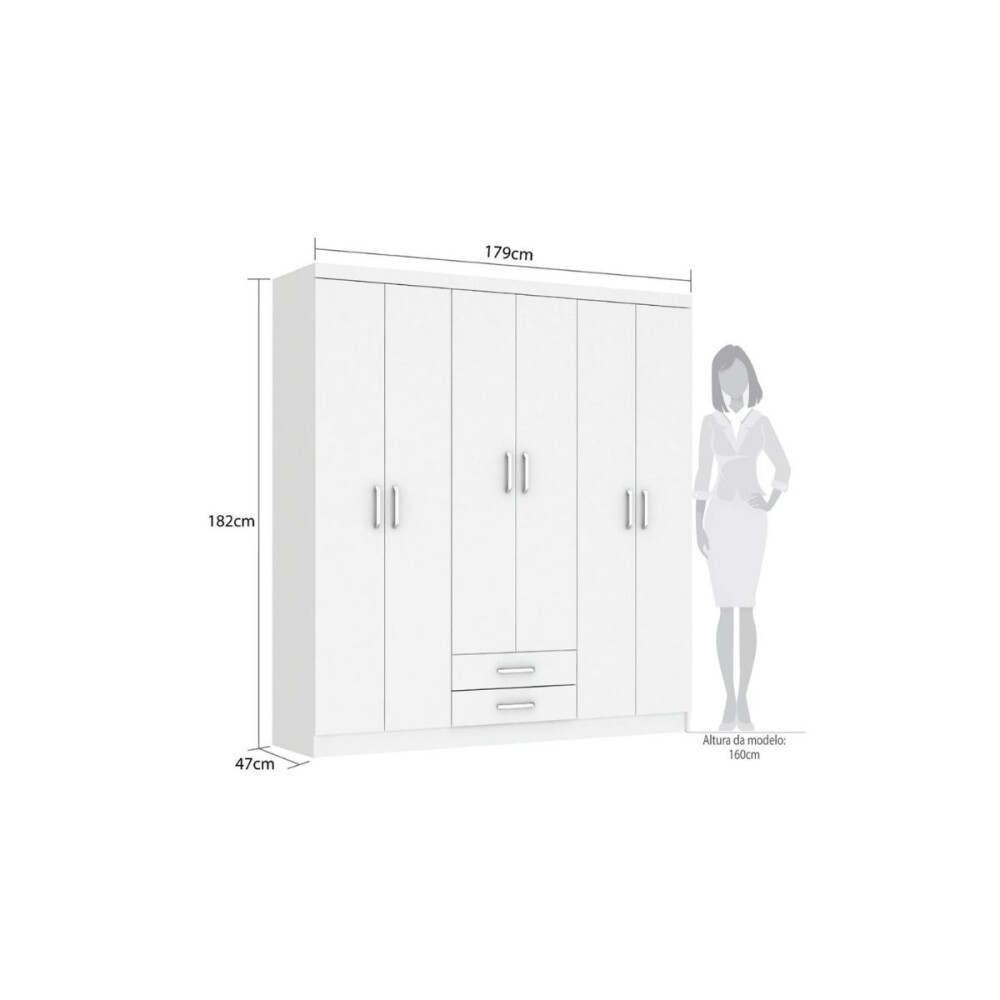 ROPERO - 6 PUERTAS PLUS BLANCO