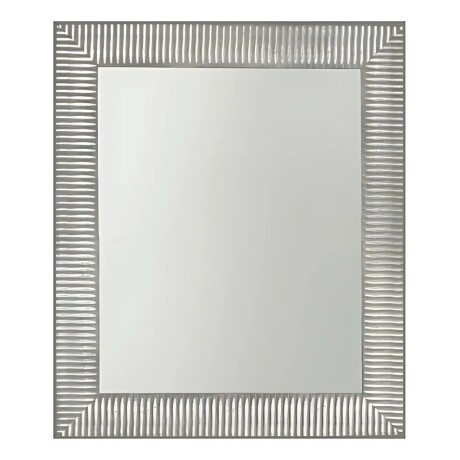 Espejo Rectangular con Marco de Madera Labrado Gris 64x54cm Espejo Rectangular con Marco de Madera Labrado Gris 64x54cm