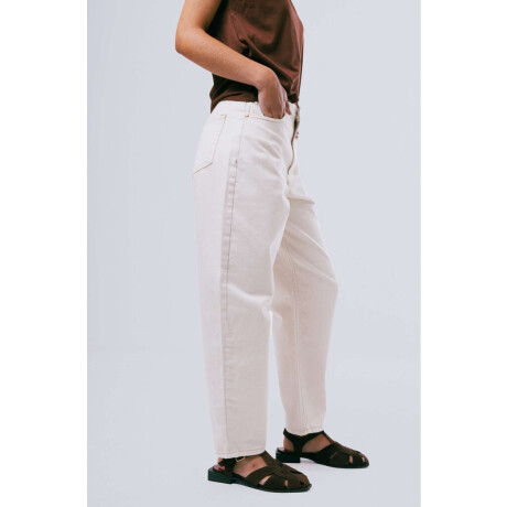 Jean Slouchy Off White