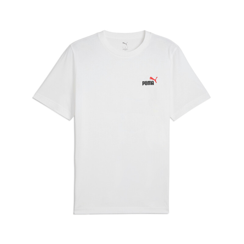 Remera Ess 2 Color Small No. 1 Logo Tee de Hombre Blanco