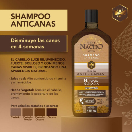 Pack Shampoo + Acondicionador Tio Nacho 415ml ANTI-CANAS