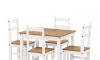 Juego de Comedor Lucia Plus 4 Sillas Madera - Blanco Juego de Comedor Lucia Plus 4 Sillas Madera - Blanco