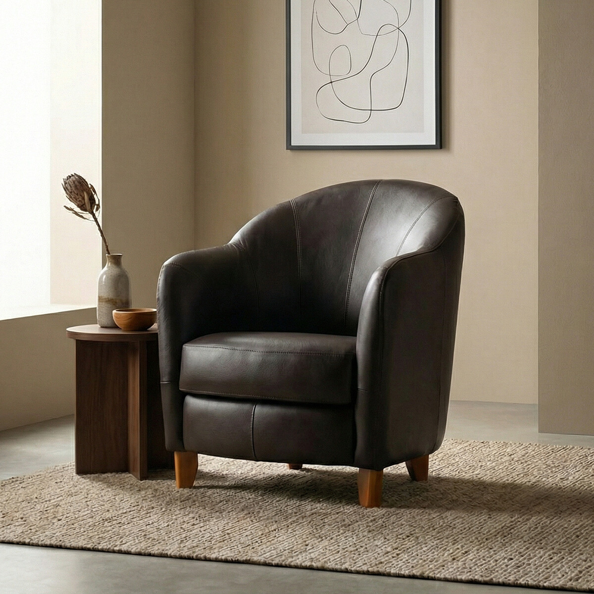 Butaca Gap - Cuero Básico - Café - (Preventa) 