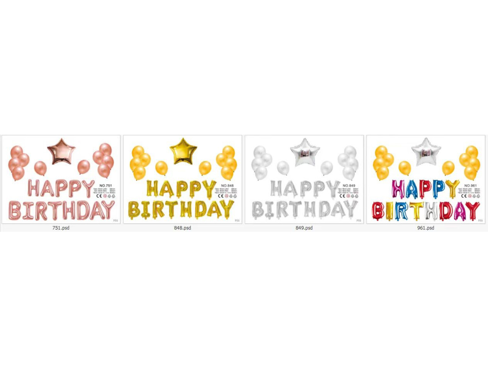 JUEGO DE GLOBOS PARA FIESTAS DE CUMPLEAÑOS (24 PIEZAS) 