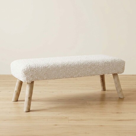 PIE DE CAMA MADERA-Y-TELA GRIS JAIPUR