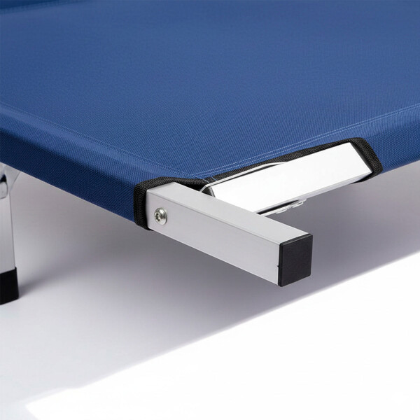 Cama Catre Plegable Camping Playa Aire Libre Aluminio 190 Cm Color Azul