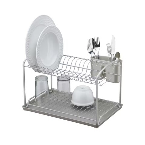 ESCURREPLATOS DOBLE CON BANDEJA NIQUEL Escurreplatos Doble Con Bandeja Niquel