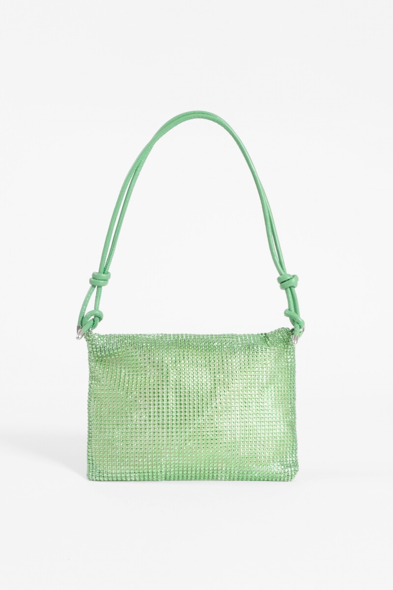 Cartera fiesta nudo verde