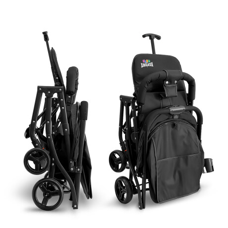 Coche Plegable Premium Expert Kids Paragüita Cama Negro