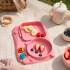Plato Infantil Silicona Divisiones Antideslizante Bebé Rosa 1