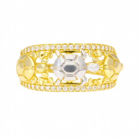 Anillo en oro 18K con circonias Anillo En Oro 18k Con Circonias