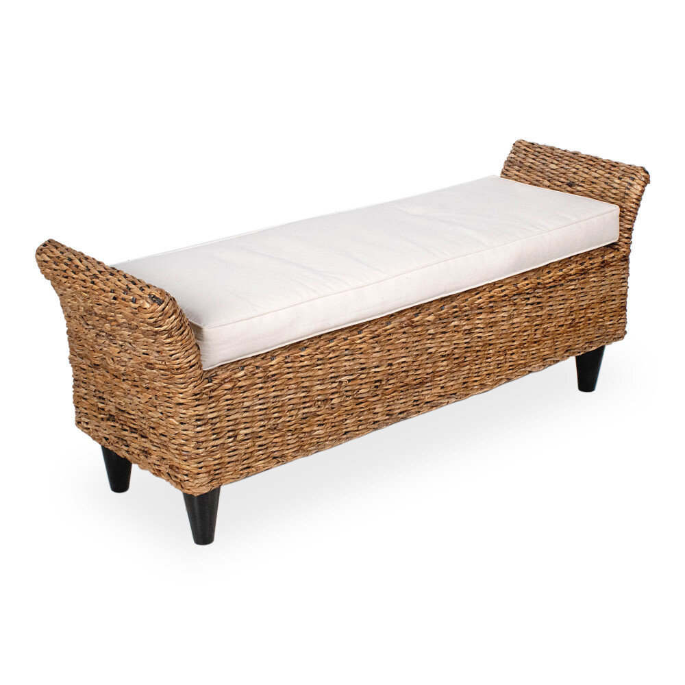 PIE DE CAMA RATTAN BLANCO TOSCANA