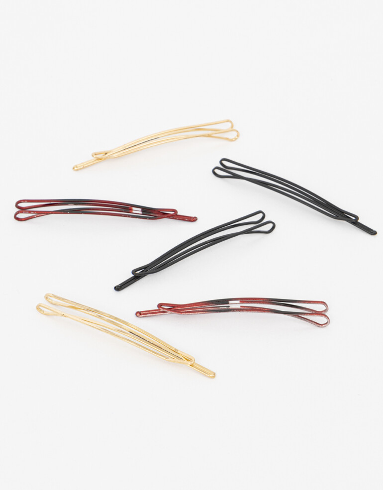 Horquillas Set Metal Set De Mix Horquillas - Combinacion Tricolor