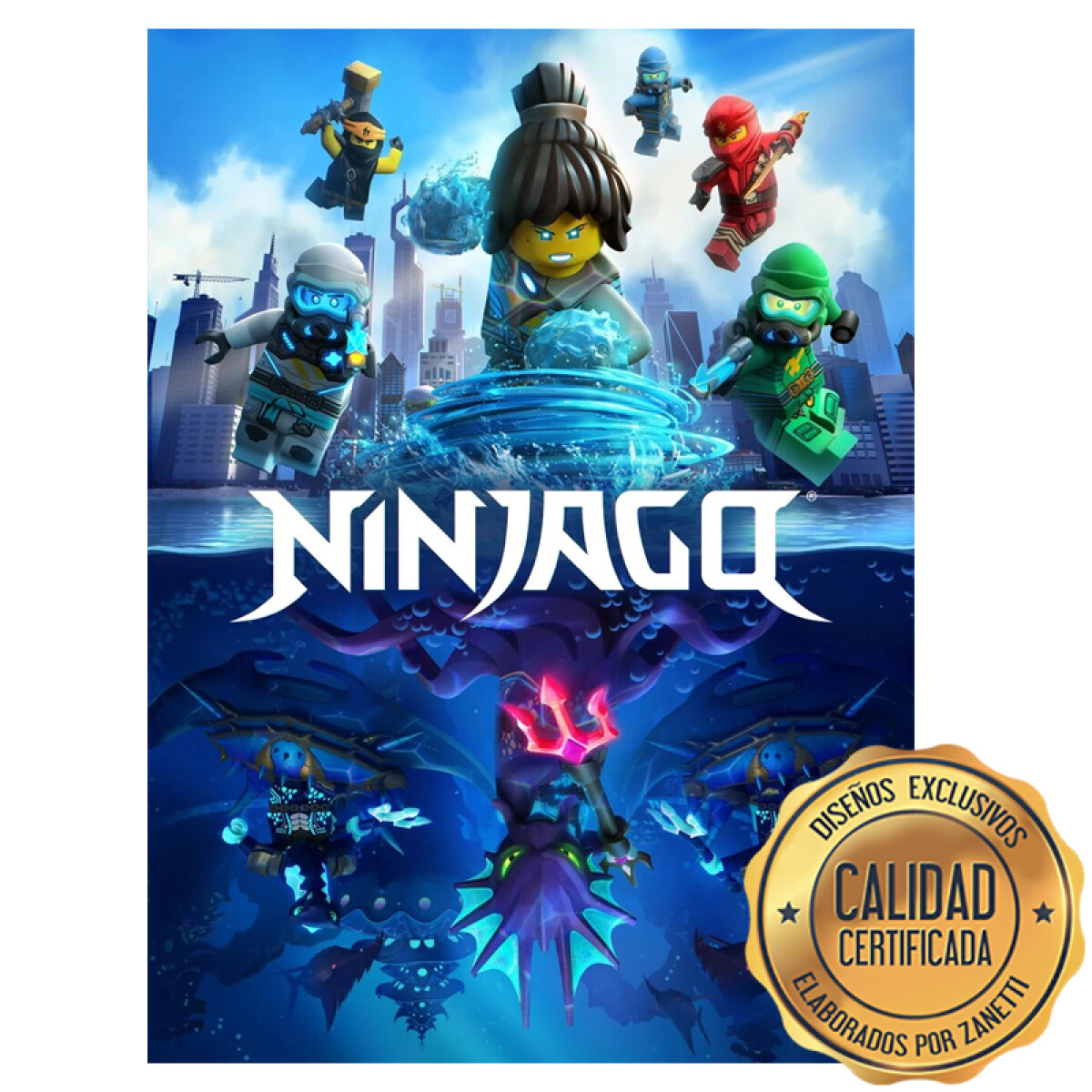 Lámina Ninjago - Azul Rect. 