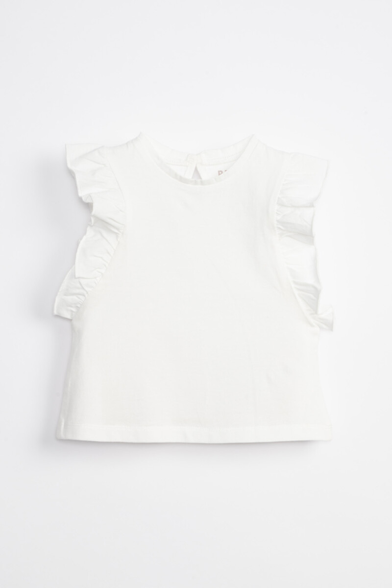 Musculosa volados Blanca