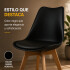 Silla Comedor ComboHome Tulip Eames Pack X2 Negro 1