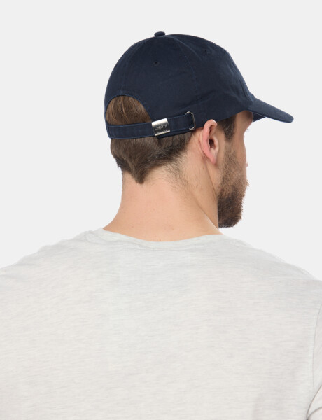 GORRO VISER DE LONA CON PARCHE DE GOMA Azul