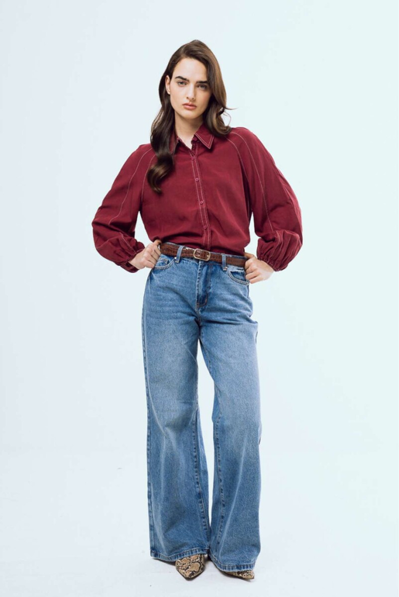 Camisa Nina - Bordeaux 