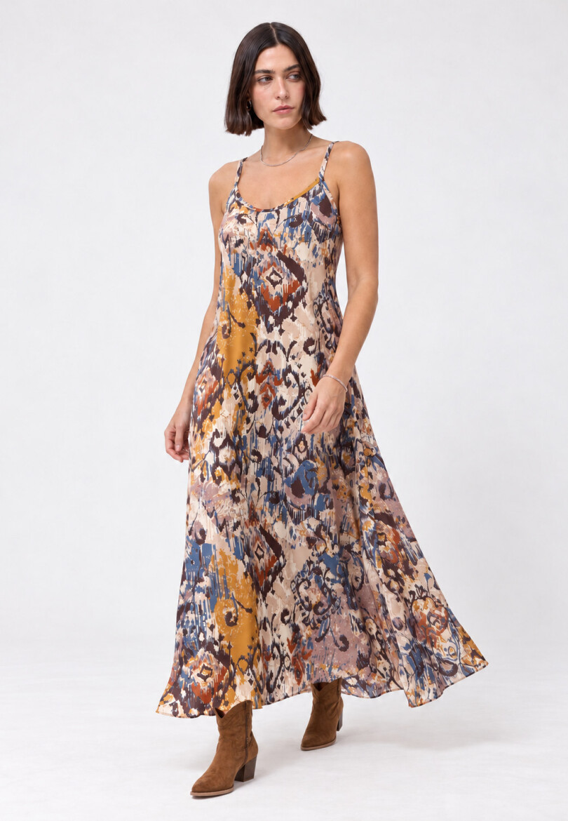 Vestido Estampado Chocolate