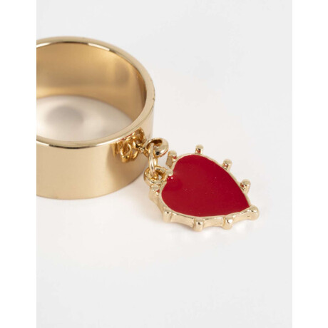 Anillo Con Corazón Dorado