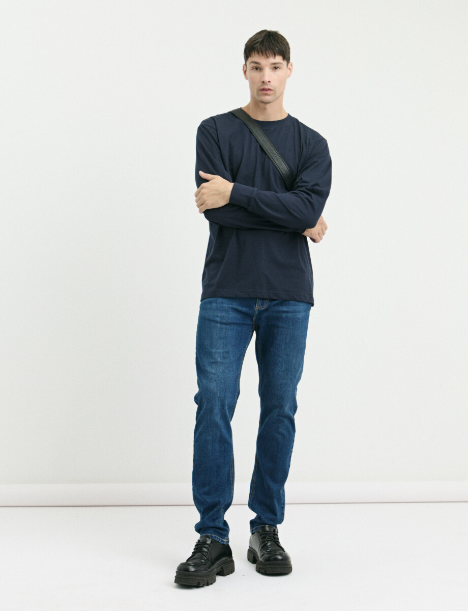 520682 T-SHIRT HARRINGTON LABEL Azul Oscuro