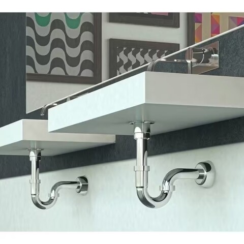 Sifón tubular BN cromado 1 1/4" Sifón Tubular Bn Cromado 1 1/4"