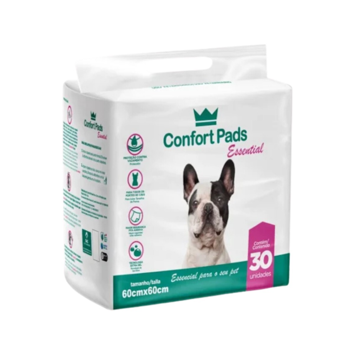 EMPAPADORES CONFORT PADS ESSENTIAL 60X60CM PACK 30U 