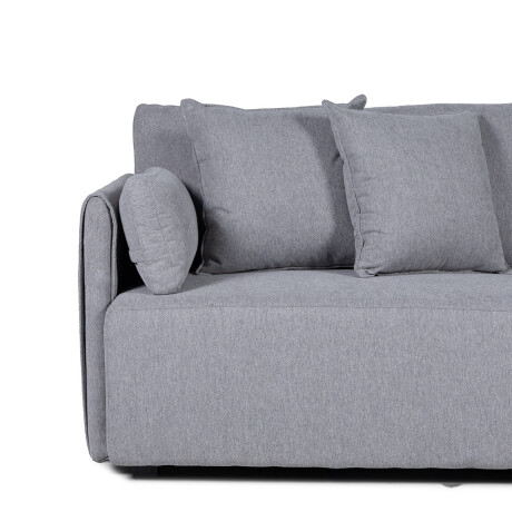 Sofá Torino - Tela Microfibra - 3 cuerpos 3A-342 (Gris)