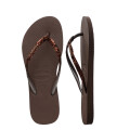 Sandalias de Mujer Havaianas Slim GLitter II Marrón Café