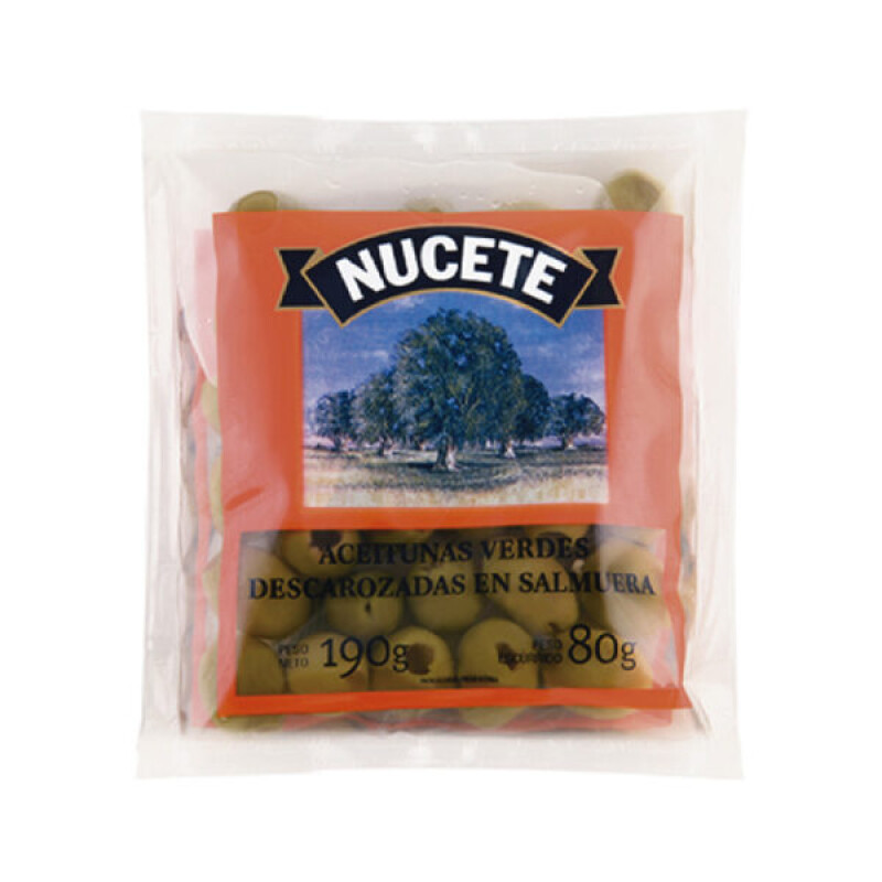 Nucete Aceitunas Verdes Descarozadas 80g Nucete Aceitunas Verdes Descarozadas 80g