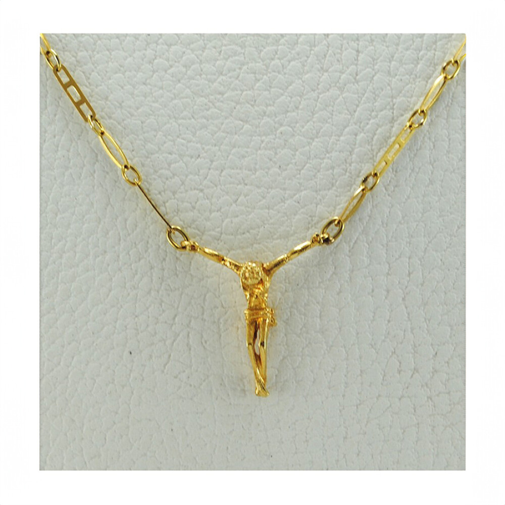 Cadena De Oro 18K Con Cristo Cadena De Oro 18K Con Cristo