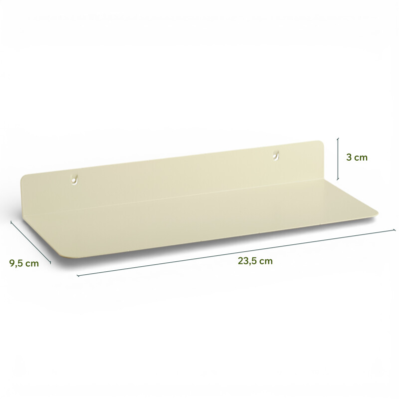 Estante plano grande para panel perforado pegboard metálico Blanco