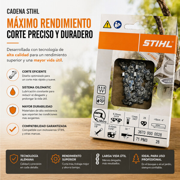Cadena Stihl Mini Motosierra P/gta 26 1/4 CADENA GTA 26 1/4 1.1 7150