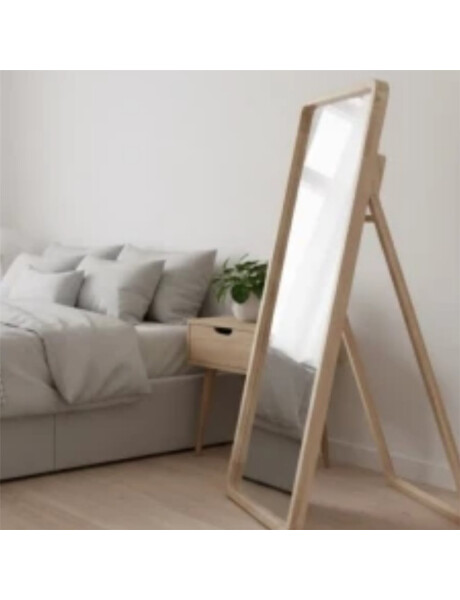 ESPEJO DE PIE MADERA 50x100CM BORDE REDONDO NATURAL ESPEJO DE PIE MADERA 50x100CM BORDE REDONDO NATURAL