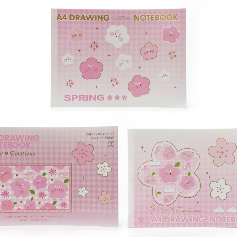 CUADERNO DE DIBUJO A4 (FLOR DE CEREZO) CUADERNO DE DIBUJO A4 (FLOR DE CEREZO)