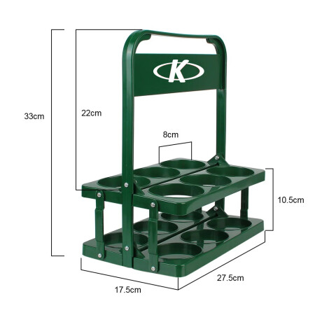 Porta Botellas K con Capacidad para 6 Unidades VERDE