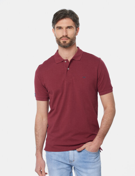 REMERA POLO LISA Bordo