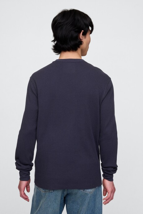 Remera Logo Gap Manga Larga Navy Uniform