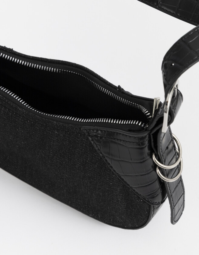 Bandoleras Bandolera Efecto Croco - Negro