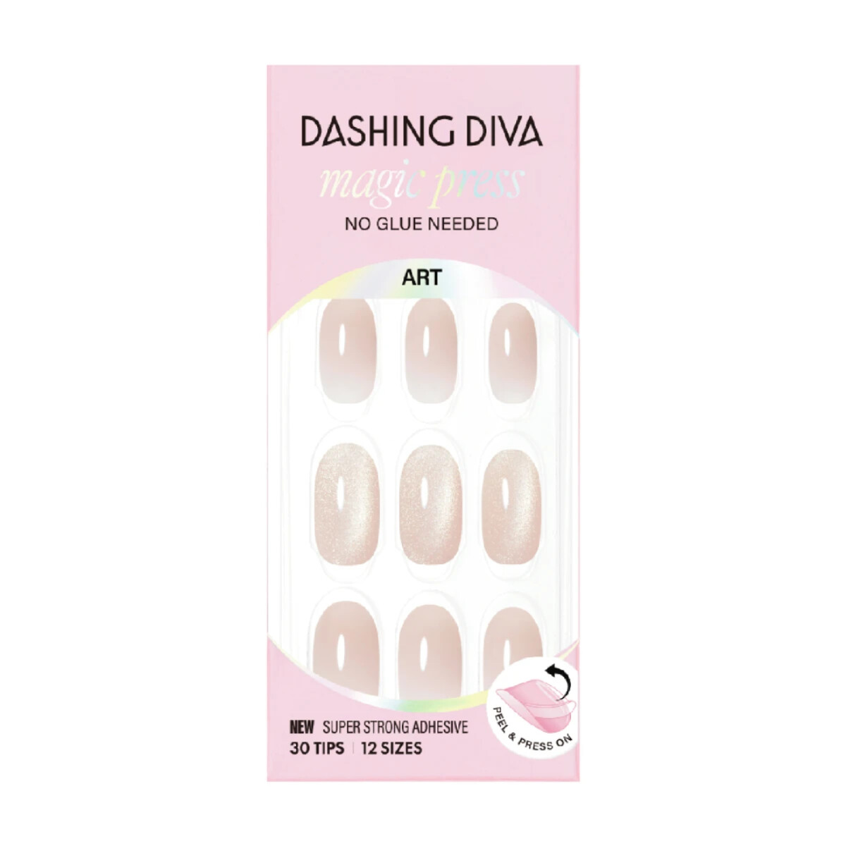 Uñas Postizas Dashing Diva Press On Gleaming Cream 