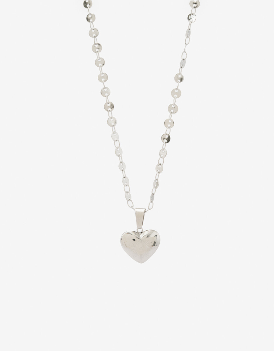 Cadena De Acero Dije Corazón 