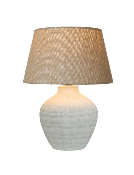 LAMPARA DE MESA CERAMICA D30x38.5CM BEIGE LAMPARA DE MESA CERAMICA D30x38.5CM BEIGE