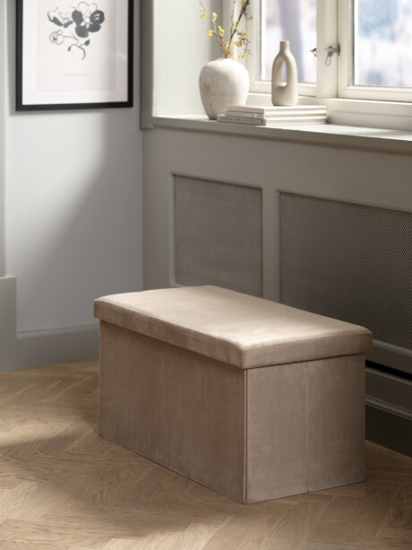 Puf AUNING 76x38 con almac terciopelo arena osc Puf AUNING 76x38 con almac terciopelo arena osc