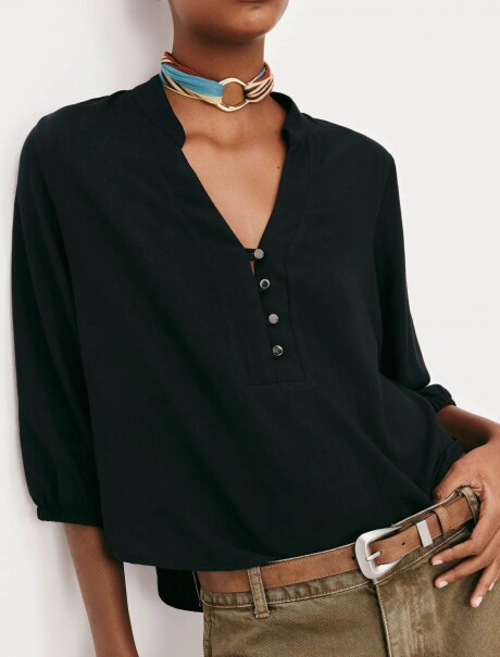 BLUSA MANGA 7/8 NEGRO