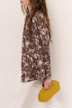 CAMISA JULIETA FLORES CHOCOLATE