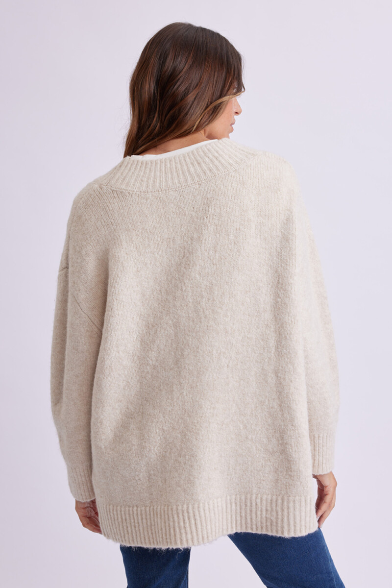 Cardigan de punto Crudo