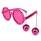 Lentes con Bola de Espejos Fucsia