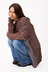 Sweater Oceano Chocolate/Celeste