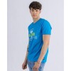 Camiseta en algodón estampada UFO Kind azul Azul