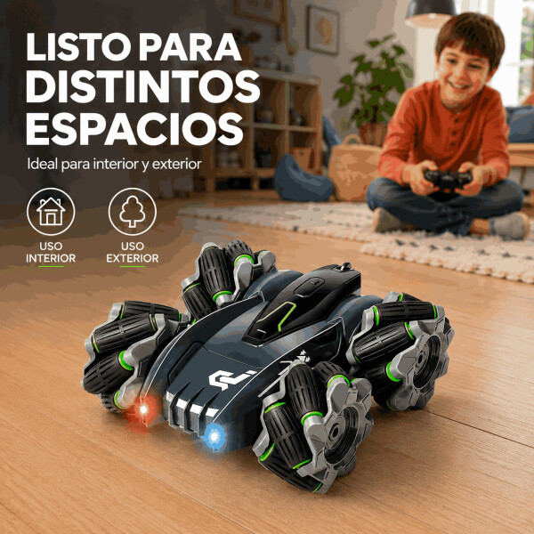 Auto a Control Remoto Doble Cara 360° Todo Terreno GRIS